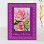 Gelukkige verjaardag! Grote kaart (Gele Bloem)