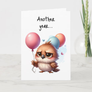 Gelukkige Verjaardag Grumpy Bird Nog Een Jaar om h Kaart