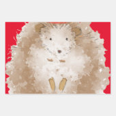 Gelukkige verjaardag Hedgehog Inpakpapier Vel (Voorkant 2)