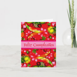 Gelukkige Verjaardag het Spaans met binnen spatie Kaart