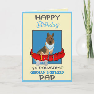 Gelukkige Verjaardag Hond Papa van Duitse Herder H Kaart