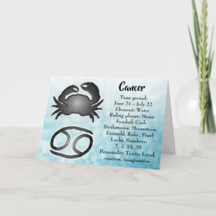Gelukkige Verjaardag Horoscoop Teken Kanker Kaart