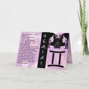 Gelukkige Verjaardag Horoscoop Teken Tweelingen Kaart