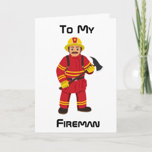 GELUKKIGE VERJAARDAG **HOTTIE** & MY FAV FIREMAN KAART