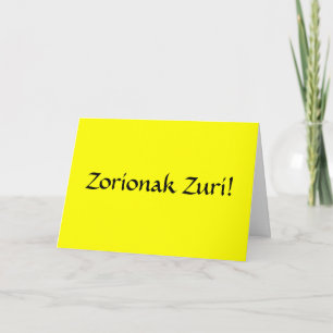 Gelukkige Verjaardag in Baskisch! Kaart