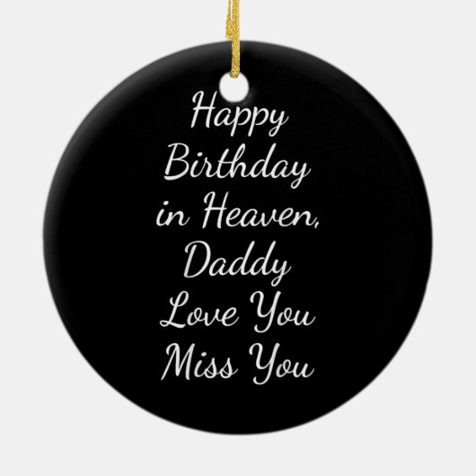 Gelukkige verjaardag in de hemel... keramisch ornament (Achterkant)