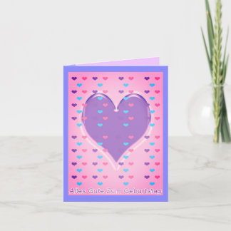 Gelukkige Verjaardag in Duits Gevouwen Wenskaart Kaart