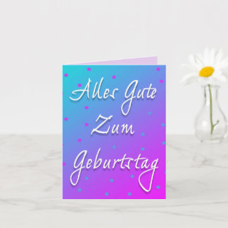 Gelukkige verjaardag in Duits gevouwen Wenskaart Kaart