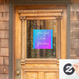 Gelukkige Verjaardag in Duitse Raamklemmen Raamsticker