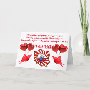 Gelukkige verjaardag in het Pools Kaart