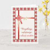 Gelukkige verjaardag in het Pools Kaart (Gele Bloem)