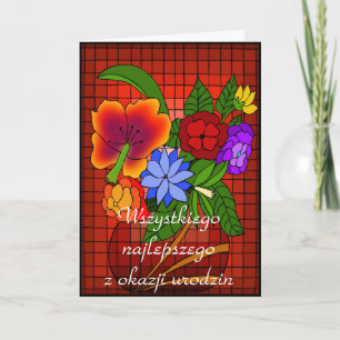 Gelukkige verjaardag in het Pools Kaart
