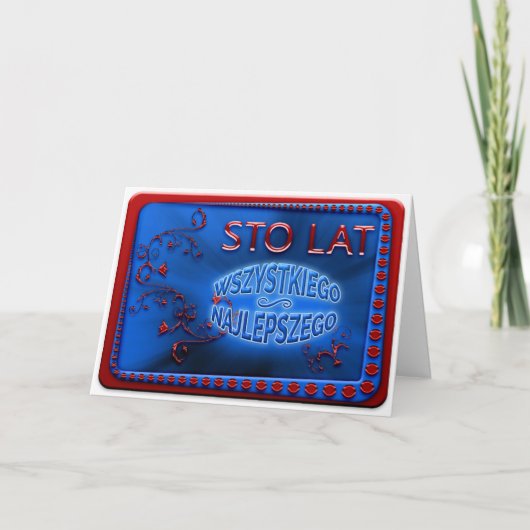 Gelukkige Verjaardag in Poolse Kaart (Voorkant)