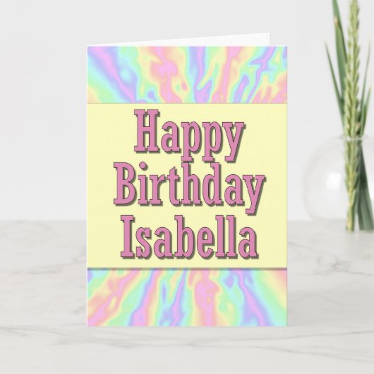 Gelukkige Verjaardag Isabella Kaart (Voorkant)