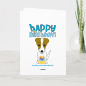 Gelukkige verjaardag Jack Russell Terrier Kaart (Achterkant)