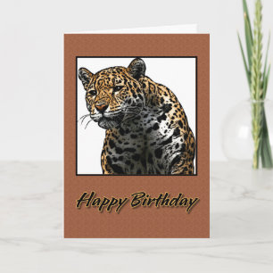 Gelukkige verjaardag Jaguar Illustratie Kaart