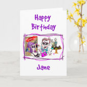 Gelukkige Verjaardag - Jane Kaart (Gele Bloem)