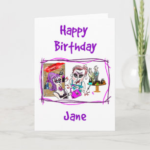 Gelukkige Verjaardag - Jane Kaart