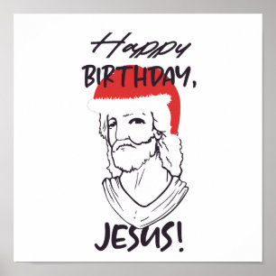 Gelukkige verjaardag Jezus Poster