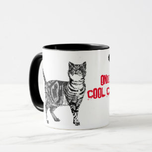Gelukkige verjaardag jij cool tabby kat mok
