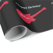 Gelukkige verjaardag, John, rode gitaren. Cadeaupapier (Rol Hoek)