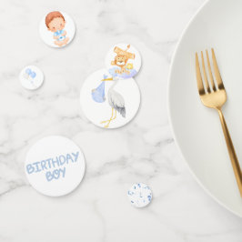 Gelukkige verjaardag jongen confetti