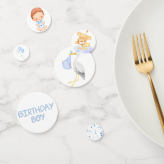 Gelukkige verjaardag jongen confetti