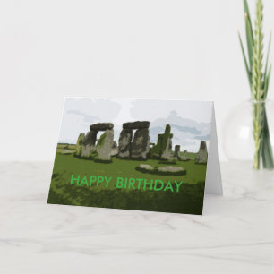 Gelukkige verjaardag jonger dan Stonehenge Kaart