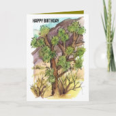 Gelukkige Verjaardag Joshua Tree Desert Landschap Kaart (Voorkant)