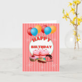 Gelukkige verjaardag kaart (Gele Bloem)