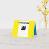 Gelukkige verjaardag  kaart (Gele Bloem)