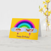 Gelukkige Verjaardag! Kaart (Gele Bloem)