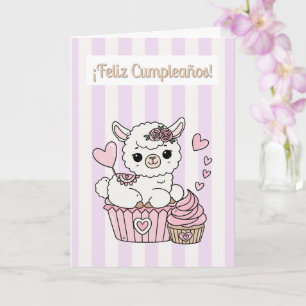 Gelukkige Verjaardag Kaart Llama Lieve Meisje Cupc