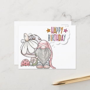 Gelukkige verjaardag kabouter briefkaart