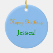 Gelukkige verjaardag keramisch ornament (Achterkant)