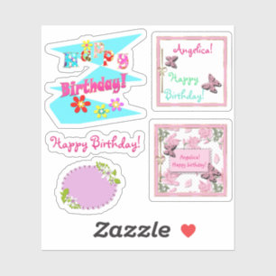 Gelukkige verjaardag! Kinderen, kinderteenset Sticker