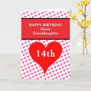 Gelukkige verjaardag kleindochter Hartjes elke lee Kaart