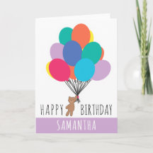 Gelukkige Verjaardag Kleurrijke Ballon Teddy Bear 