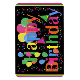 Gelukkige verjaardag kleurrijke viering magneet