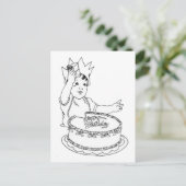 Gelukkige verjaardag kleuter briefkaart (Staand voorkant)