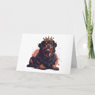 Gelukkige Verjaardag Koninklijke Rottweiler Hond K Kaart