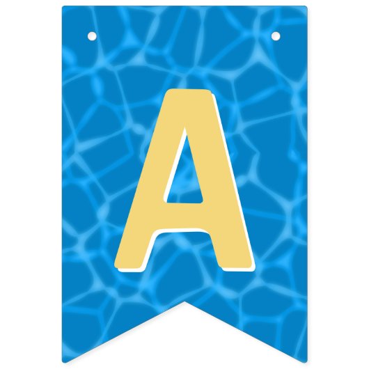 Gelukkige Verjaardag l Pool Party l Dessert Vlaggetjes (Derde vlag)