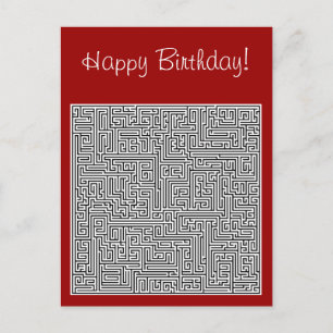 Gelukkige Verjaardag Labyrint Briefkaart