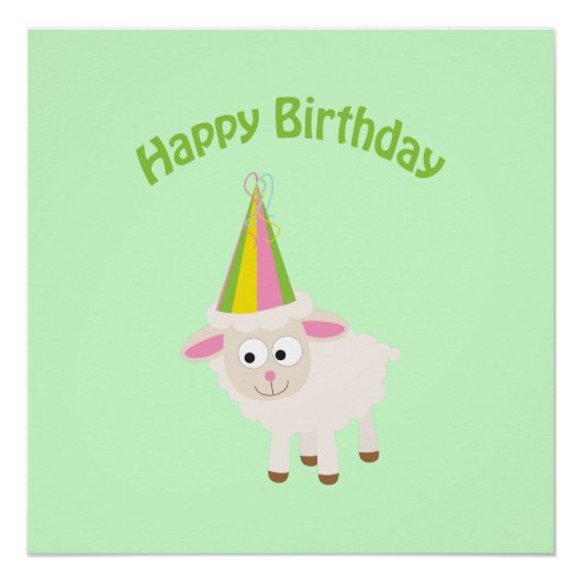 Gelukkige verjaardag Lamb Perfect Poster (Voorkant)