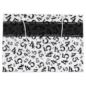 Gelukkige Verjaardag Leeftijd 45 Nummer Patroon Zw Groot Cadeauzakje (Achterkant)