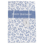 Gelukkige Verjaardag Leeftijd 55 Nummer Patroon, B Medium Cadeauzakje (Voorkant)