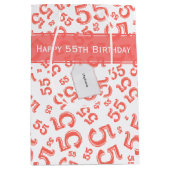 Gelukkige Verjaardag Leeftijd 55 Nummer Patroon Ko Medium Cadeauzakje (Voorkant)