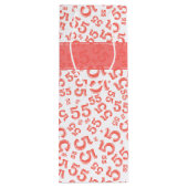 Gelukkige Verjaardag Leeftijd 55 Nummer Patroon Ko Wijn Cadeautas (Achterkant)