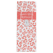 Gelukkige Verjaardag Leeftijd 55 Nummer Patroon Ko Wijn Cadeautas (Voorkant)