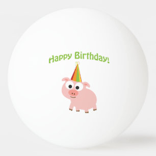 Gelukkige Verjaardag! Leuk Varken Pingpongballen